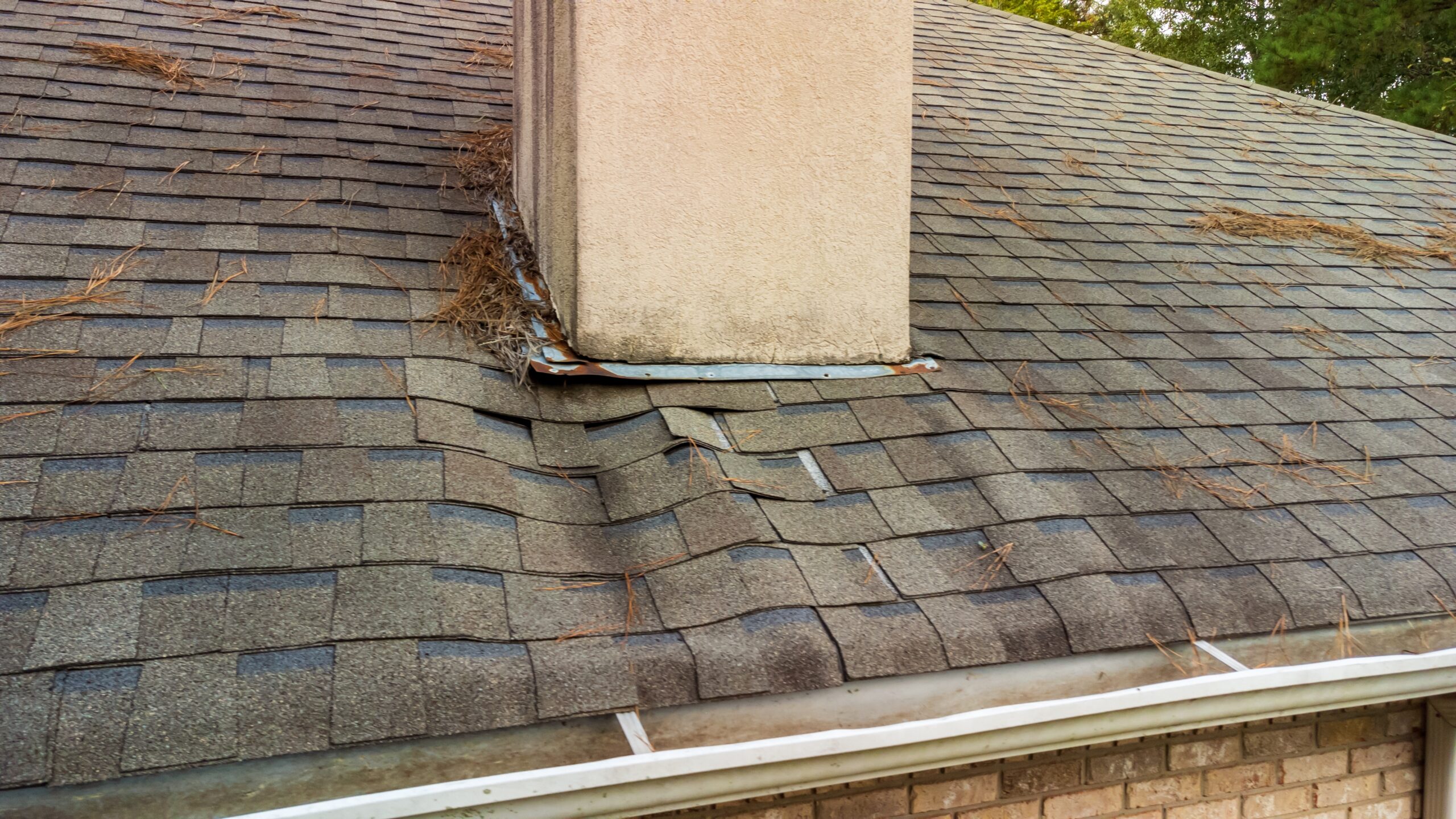 Leaks can cause warping and sagging in a roof